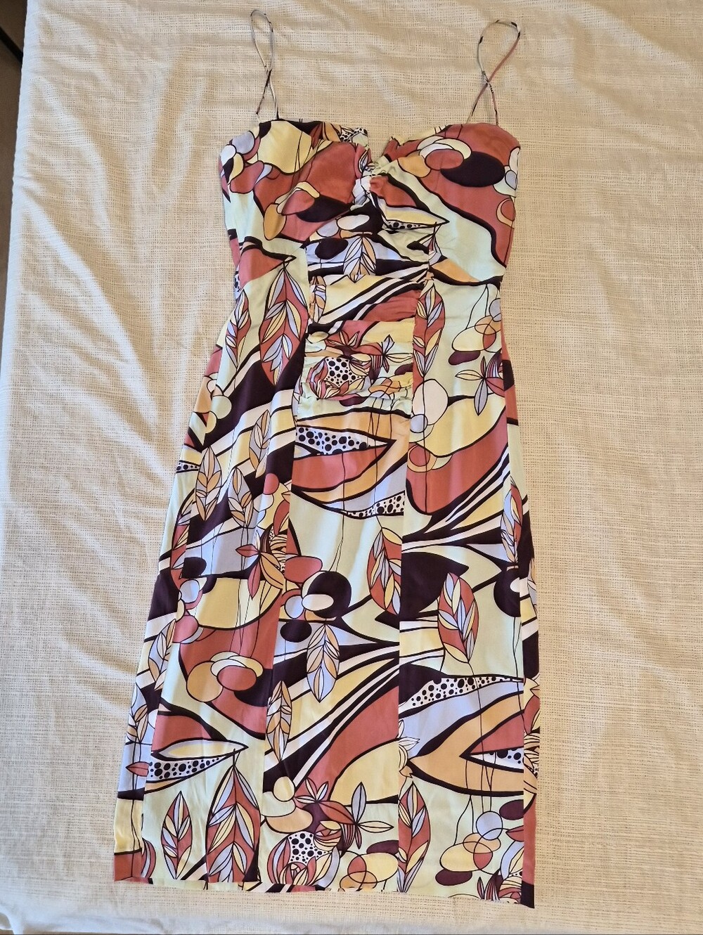 Vintage Nicole Miller Collection Silk Pucci-esque Slinky Dress